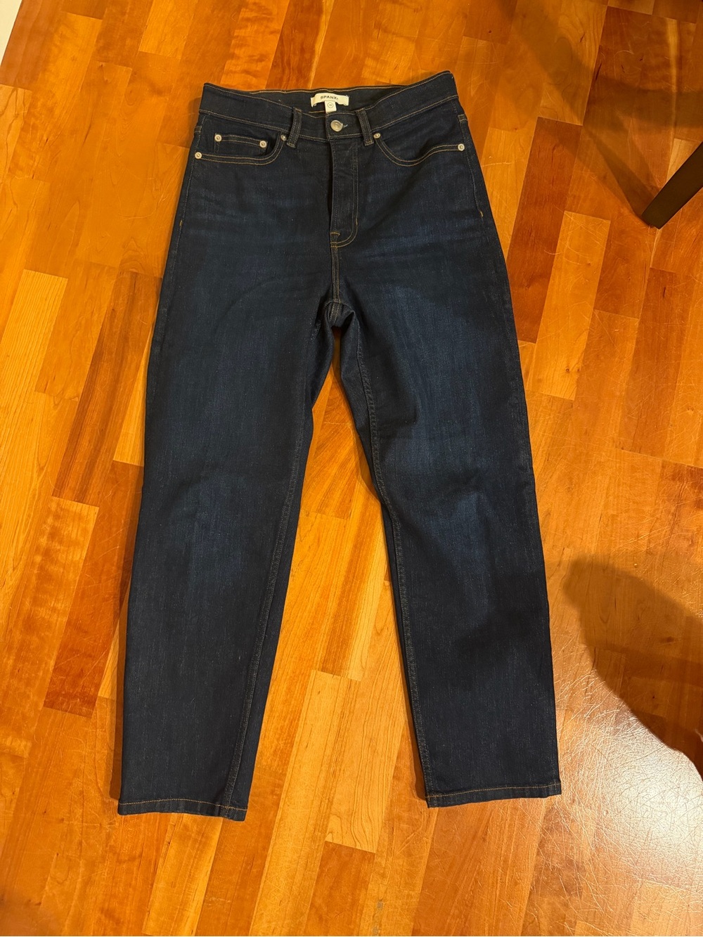 Women’s SPANX Dark Indigo straight jeans-inseam 27”